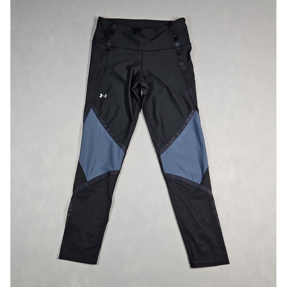 Under Armour Womens Black Blue HeatGear Compression Leggings Size Medium